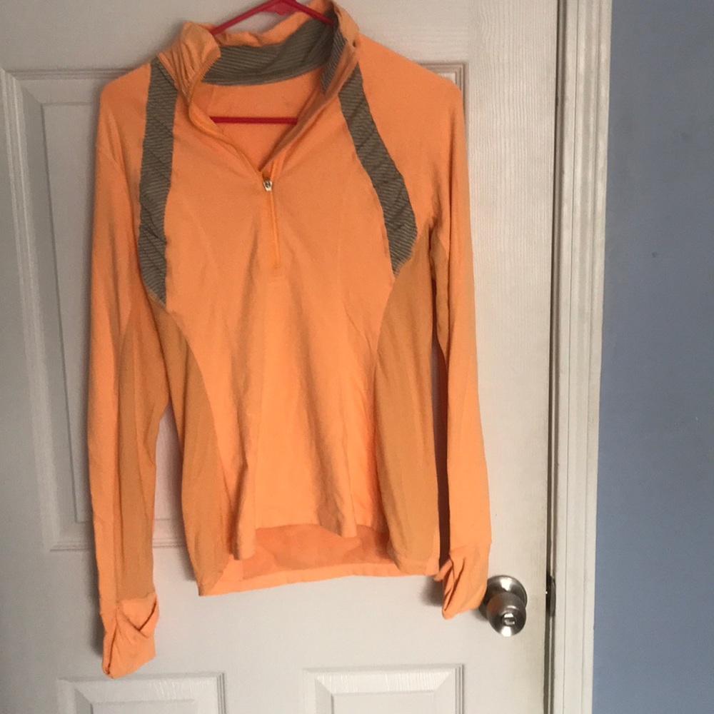 Orange lululemon running longsleeve